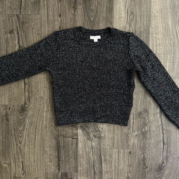 Black Sparkly Colorful Metallic Sweater. Treasure & Bond - Kids Size XL 14-16 - Picture 1 of 3